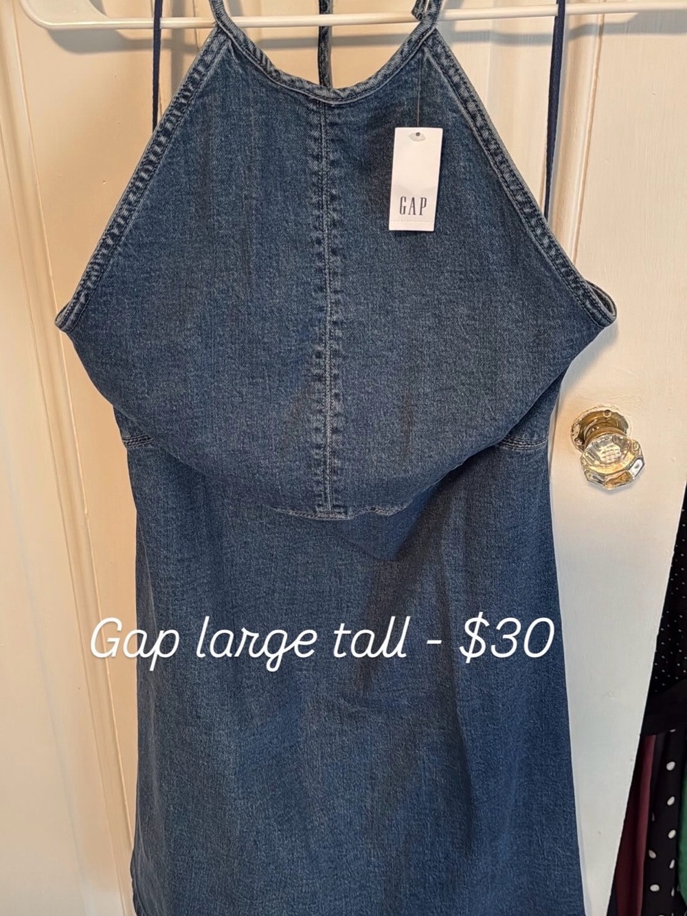 GAP Indigo Denim Halter Dress